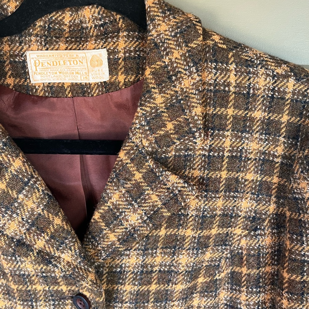 Pendleton Vintage Plaid Wool Jacket - image 2